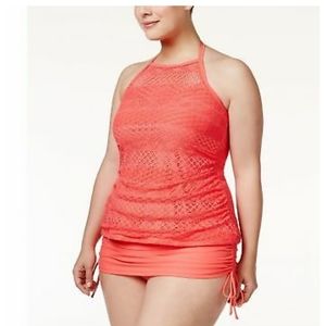 Island Escape From Macy's Crochet Tankini 12/14 NWT